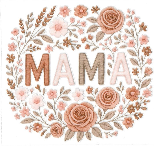 MAMA with roses • UV DTF Decal