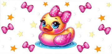 PINK & YELLOW DUCK • DOUBLE SIDE • UV DTF Wrap