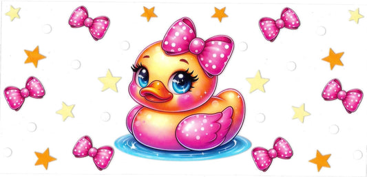 PINK & YELLOW DUCK • DOUBLE SIDE • UV DTF Wrap