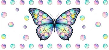 BUTTERFLY with bubbles  • DOUBLE SIDED • UV DTF Wrap