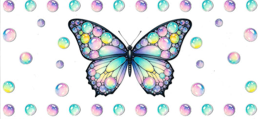 BUTTERFLY with bubbles  • DOUBLE SIDED • UV DTF Wrap
