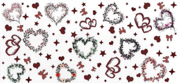 HEARTS • DOUBLE SIDE • UV DTF Wrap