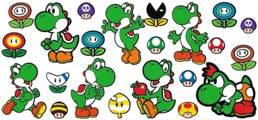 Mario Dinosaur • (DOUBLE SIDE) • UV DTF Wrap
