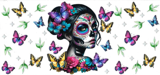 Lady Catrina • DOUBLE SIDE • UV DTF Wrap