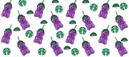 BEAR BARISTA • UV DTF Wrap