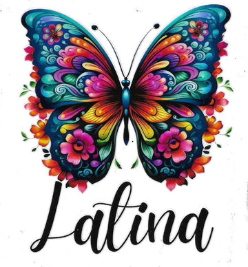 LATINA with Butterfly •  UV DTF Decal