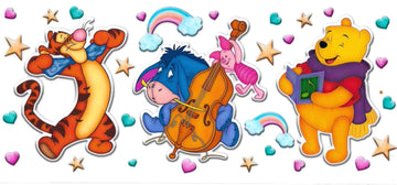 BEAR, FRIENDS & MUSIC • DOUBLE SIDED • UV DTF Wrap
