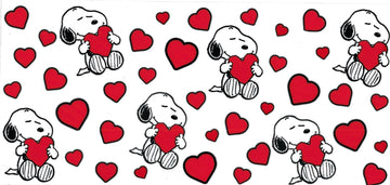 Snoopy with hearts (DOUBLE SIDE) • UV DTF Wrap