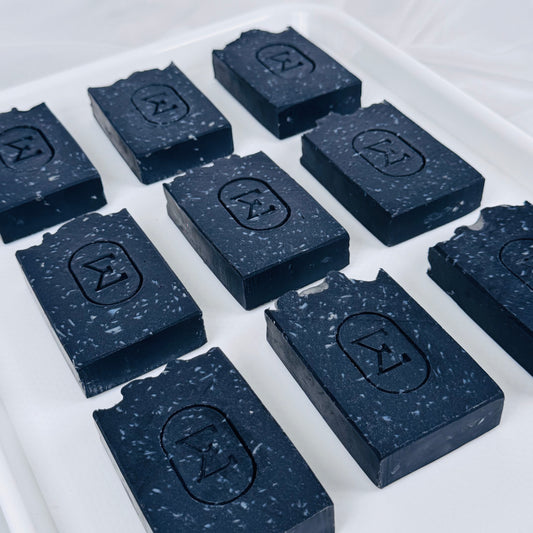 AREITO Natural Soap Bar — Activated Charcoal + Lavender, for Oily/Combination Skin