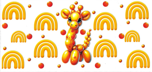 BUBBLE GIRAFFE & RAINBOW • UV DTF Wrap