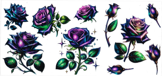 Purple Roses • (DOUBLE SIDE) • UV DTF Wrap