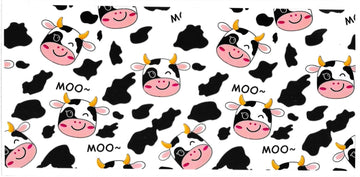BLACK & WHITE COWS MOO • UV DTF Wrap