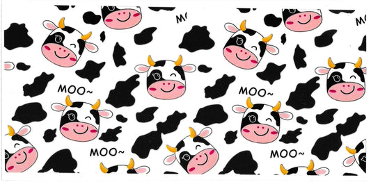BLACK & WHITE COWS MOO • UV DTF Wrap