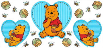 Bear with blue heart (DOUBLE SIDE) • UV DTF Wrap