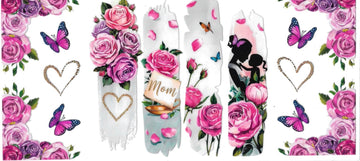 MOM & ROSES • DOUBLE SIDED • UV DTF Wrap