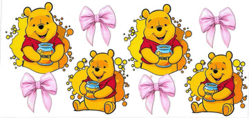 HONEY BEAR & PINK BOW • UV DTF Wrap