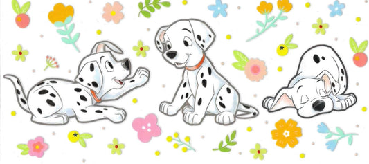 DOGS & FLOWERS • UV DTF Wrap