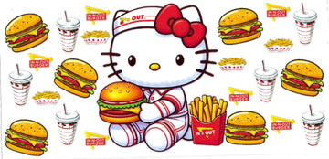CAT & BURGERS • UV DTF Wrap