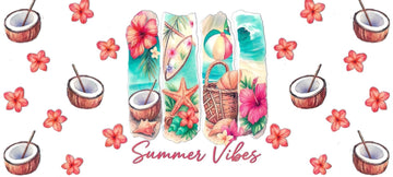 SUMMER VIBES DOUBLE SIDED • UV DTF Wrap