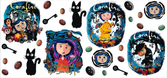 CORALINE • DOUBLE SIDED • UV DTF Wrap