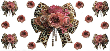 Bow with flowers (DOUBLE SIDE) • UV DTF Wrap