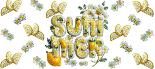 Summer with lemons (DOUBLE SIDE) • UV DTF Wrap