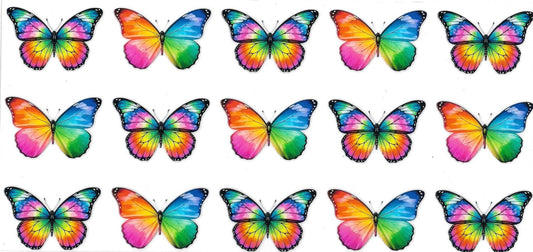 BUTTERFLIES COLORFUL • DOUBLE SIDED • UV DTF Wrap