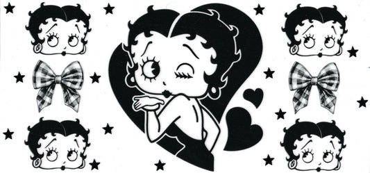 Betty Boo  (DOUBLE SIDE) • UV DTF Wrap