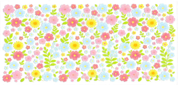 Mini flowers blue, pink, yellow • UV DTF Wrap