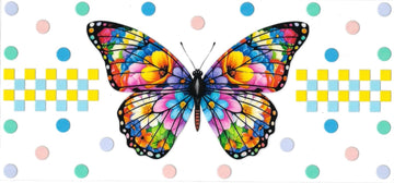 BUTTERFLY with flower • DOUBLE SIDED • UV DTF Wrap