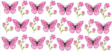 BUTTERFLIES PINK • DOUBLE SIDED • UV DTF Wrap
