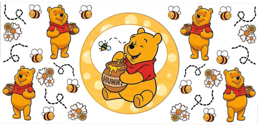 Bear, bees, flowers • (DOUBLE SIDE) • UV DTF Wrap