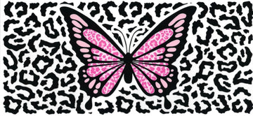 BUTTERFLY PINK & BLACK • UV DTF Wrap