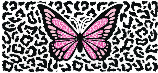 BUTTERFLY PINK & BLACK • UV DTF Wrap