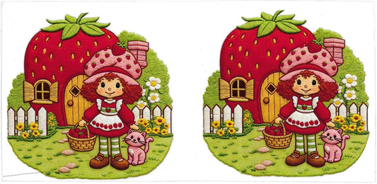 STRAWBERRY & CAT • UV DTF Wrap
