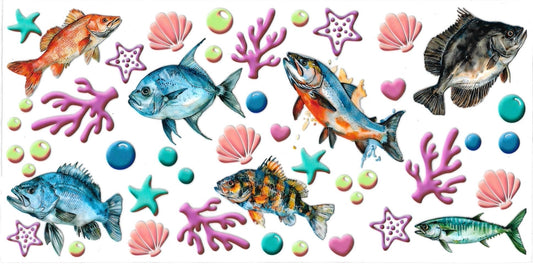 Fishes • (DOUBLE SIDE) • UV DTF Wrap