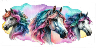HORSES 3 FACES •  UV DTF Wrap