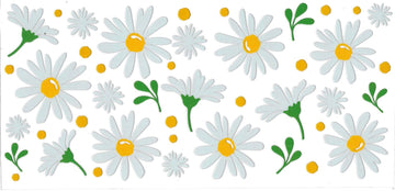 Flowers white • (DOUBLE SIDE) • UV DTF Wrap