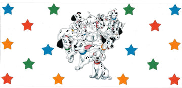Dogs black and white & stars (DOUBLE SIDE) • UV DTF Wrap