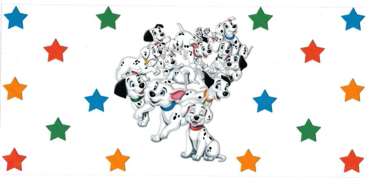 Dogs black and white & stars (DOUBLE SIDE) • UV DTF Wrap