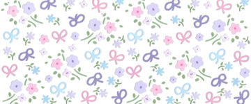 MINI RIBBON BOW, FLOWER pastel colors • UV DTF WRAP