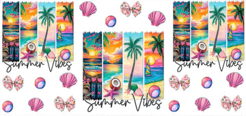 Summer Vibes, beach & shell (DOUBLE SIDE) • UV DTF Wrap