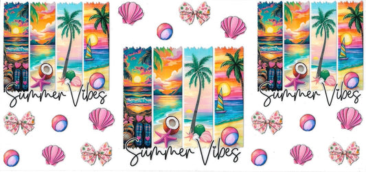 Summer Vibes, beach & shell (DOUBLE SIDE) • UV DTF Wrap
