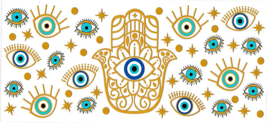 Greek Eye & hand • (DOUBLE SIDE) • UV DTF Wrap