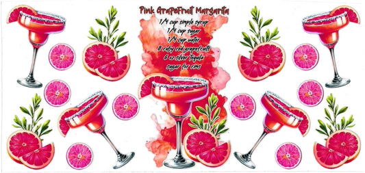 PINK GRAPEFRUIT MARGARITA • UV DTF Wrap
