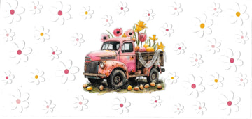 TRUCK & FLOWERS • UV DTF Wrap