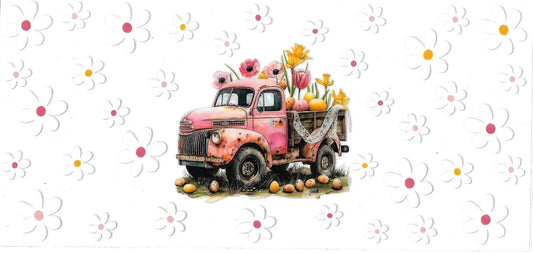 TRUCK & FLOWERS • UV DTF Wrap