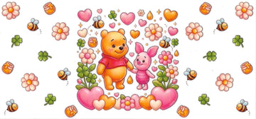 BABY BEAR & PIG • DOUBLE SIDED • UV DTF Wrap