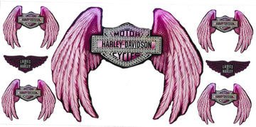 PINK WING HARLEY • UV DTF Wrap