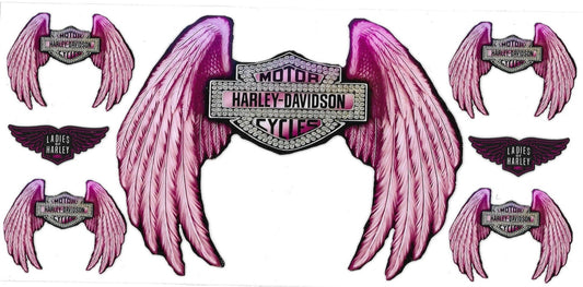 PINK WING HARLEY • UV DTF Wrap